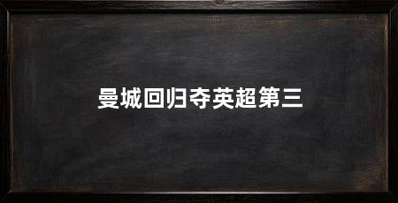 曼城回归夺英超第三