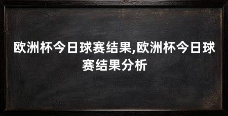 欧洲杯今日球赛结果,欧洲杯今日球赛结果分析