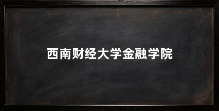 西南财经大学金融学院
