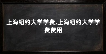 上海纽约大学学费,上海纽约大学学费费用