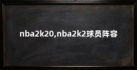 nba2k20,nba2k2球员阵容