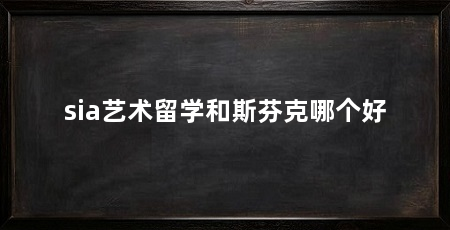 sia艺术留学和斯芬克哪个好