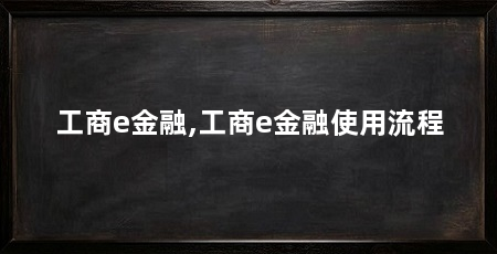 工商e金融,工商e金融使用流程