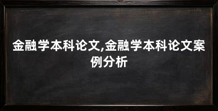金融学本科论文,金融学本科论文案例分析