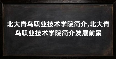北大青鸟职业技术学院简介,北大青鸟职业技术学院简介发展前景