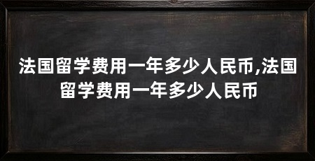 法国留学费用一年多少人民币,法国留学费用一年多少人民币