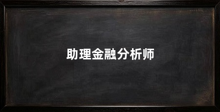 助理金融分析师