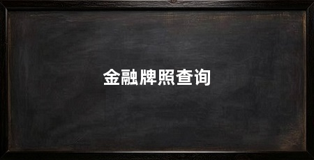 金融牌照查询