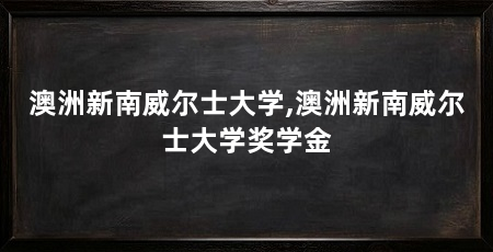 澳洲新南威尔士大学,澳洲新南威尔士大学奖学金