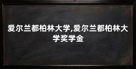 爱尔兰都柏林大学,爱尔兰都柏林大学奖学金