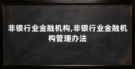 非银行业金融机构,非银行业金融机构管理办法