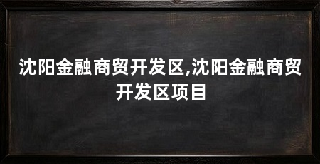 沈阳金融商贸开发区,沈阳金融商贸开发区项目