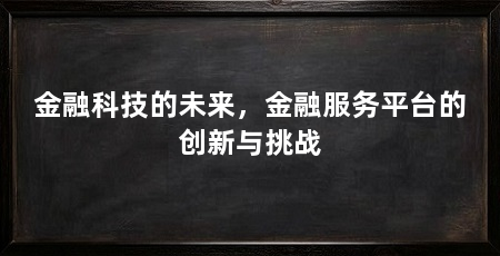 金融科技的未来，金融服务平台的创新与挑战
