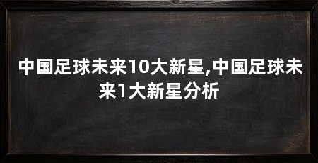 中国足球未来10大新星,中国足球未来1大新星分析