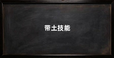 带土技能