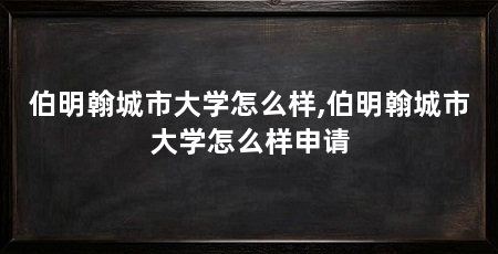 伯明翰城市大学怎么样,伯明翰城市大学怎么样申请