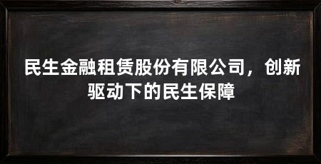 民生金融租赁股份有限公司，创新驱动下的民生保障