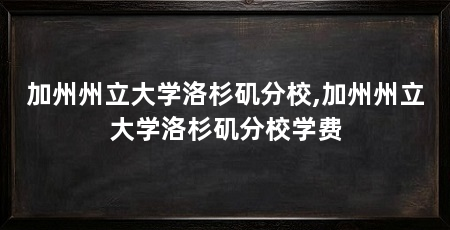 加州州立大学洛杉矶分校,加州州立大学洛杉矶分校学费