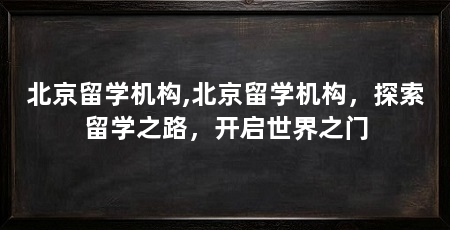 北京留学机构,北京留学机构,探索留学之路,开启世界之门