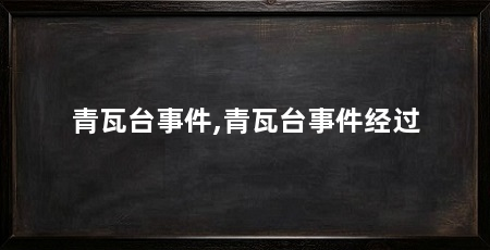 青瓦台事件,青瓦台事件经过