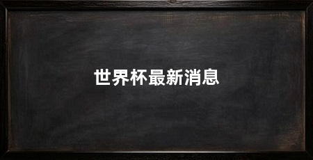 世界杯最新消息
