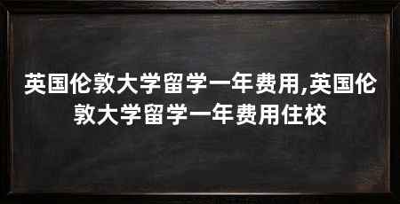 英国伦敦大学留学一年费用,英国伦敦大学留学一年费用住校