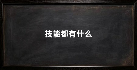 技能都有什么