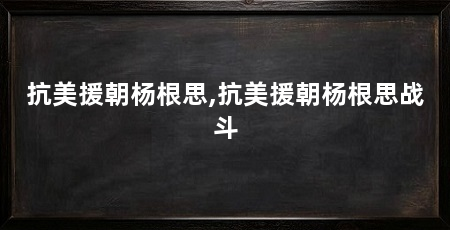 抗美援朝杨根思,抗美援朝杨根思战斗