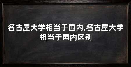 名古屋大学相当于国内,名古屋大学相当于国内区别