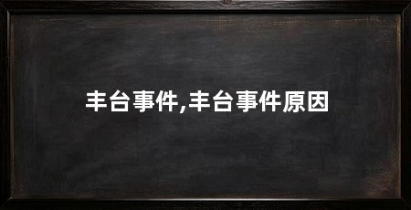 丰台事件,丰台事件原因