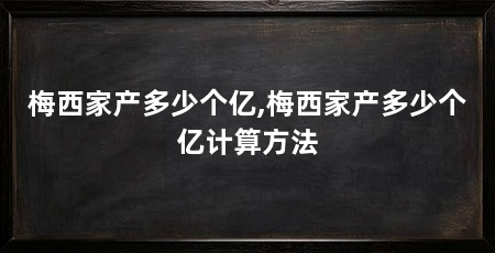 梅西家产多少个亿,梅西家产多少个亿计算方法