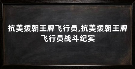 抗美援朝王牌飞行员,抗美援朝王牌飞行员战斗纪实