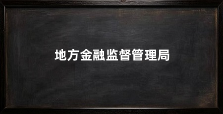 地方金融监督管理局