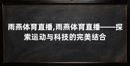 雨燕体育直播,雨燕体育直播——探索运动与科技的完美结合