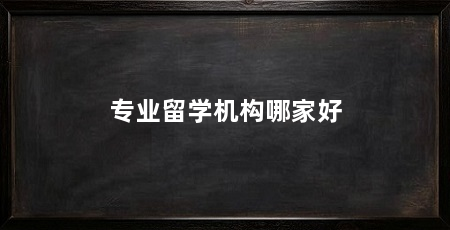 专业留学机构哪家好
