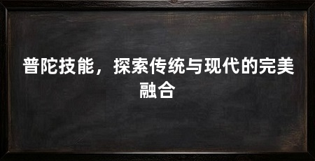 普陀技能,探索传统与现代的完美融合