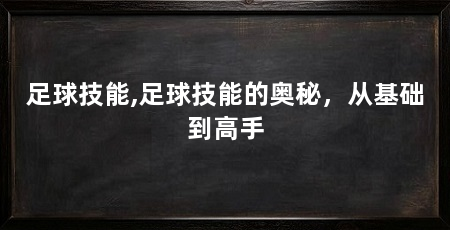 足球技能,足球技能的奥秘,从基础到高手