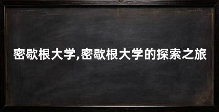 密歇根大学,密歇根大学的探索之旅