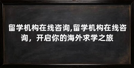 留学机构在线咨询,留学机构在线咨询，开启你的海外求学之旅