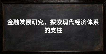 金融发展研究,探索现代经济体系的支柱