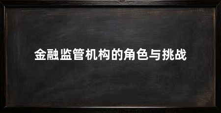 金融监管机构的角色与挑战