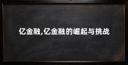 亿金融,亿金融的崛起与挑战