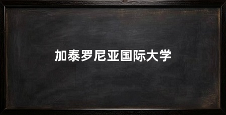 加泰罗尼亚国际大学