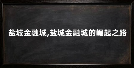 盐城金融城,盐城金融城的崛起之路