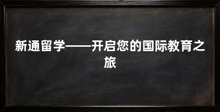 新通留学——开启您的国际教育之旅