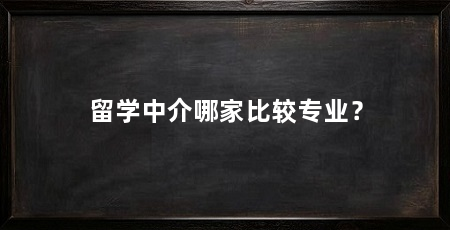 留学中介哪家比较专业?