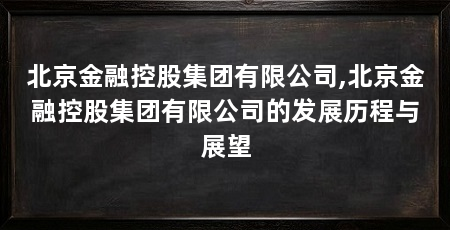 北京金融控股集团有限公司,北京金融控股集团有限公司的发展历程与展望