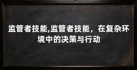 监管者技能,监管者技能,在复杂环境中的决策与行动