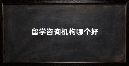 留学咨询机构哪个好