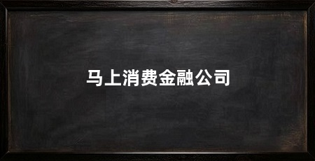 马上消费金融公司